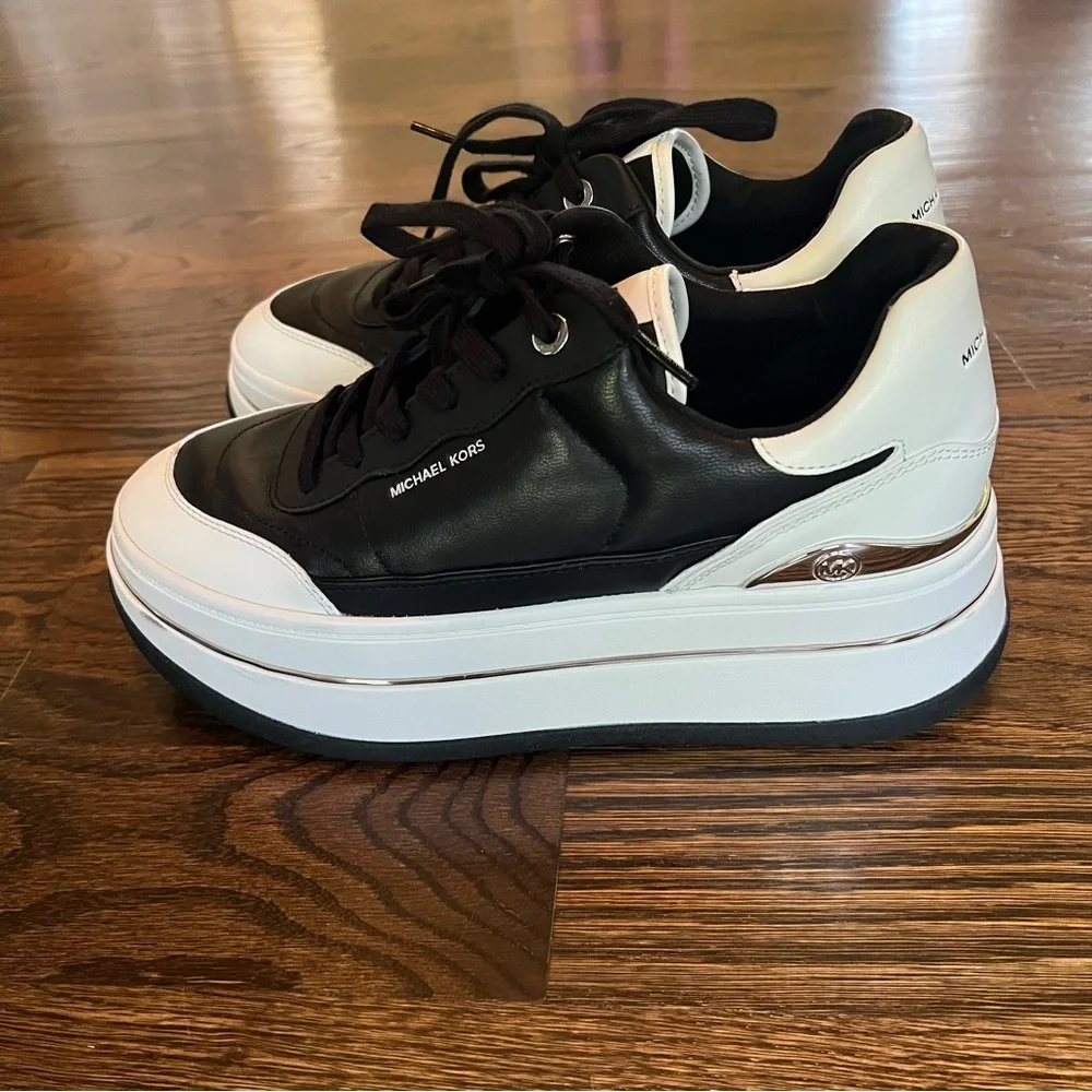 Michael Kors Black and White Chunky Sneakers